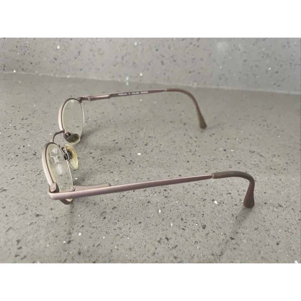 Fergani FE862 Eyeglasses Frame Only 42-21-125 30 Pink Round Italian Full Rim